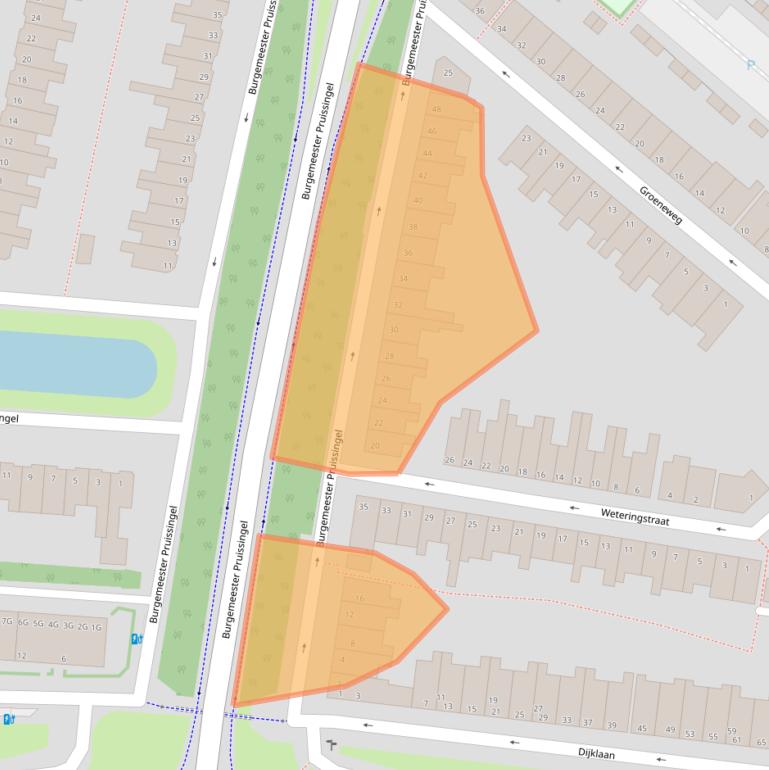 Kaart van postcodegebied 3131JP.