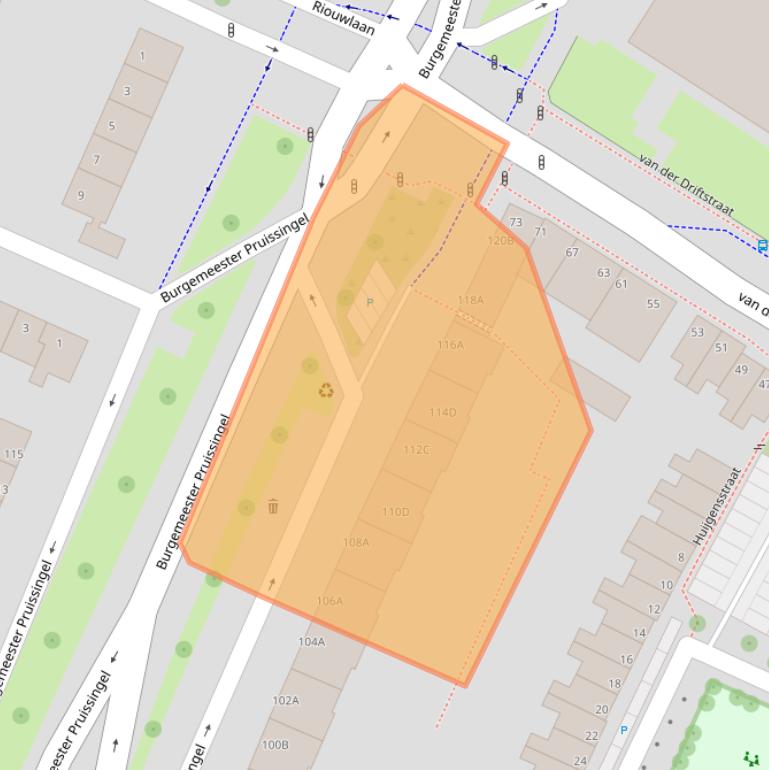 Kaart van postcodegebied 3131JT.