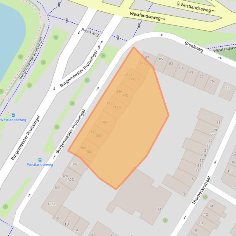 Kaart van postcodegebied 3131JW.