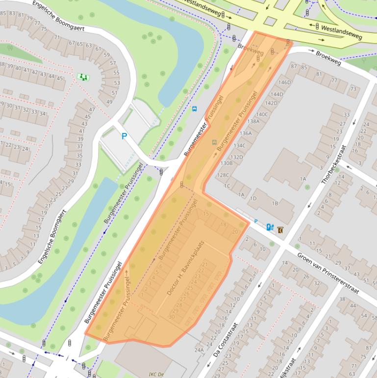 Kaart van postcodegebied 3131JX.