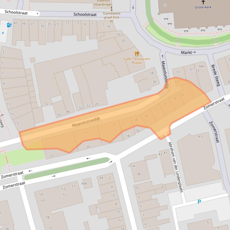 Kaart van postcodegebied 3131KA.