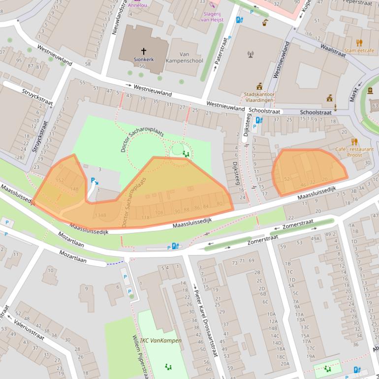 Kaart van postcodegebied 3131KB.