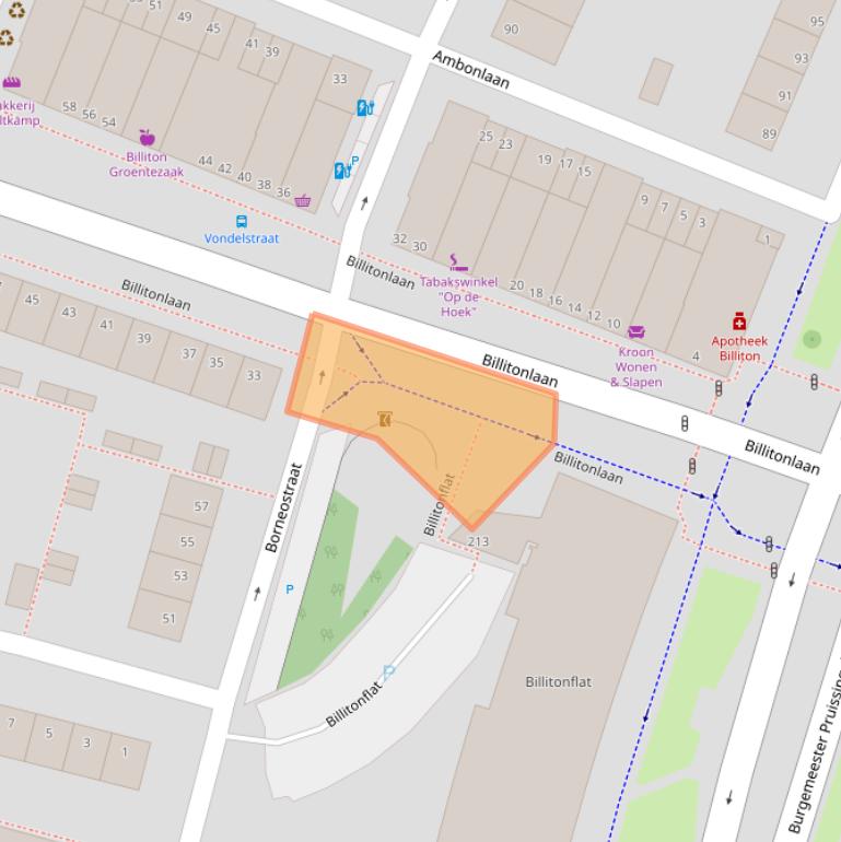 Kaart van postcodegebied 3131LA.