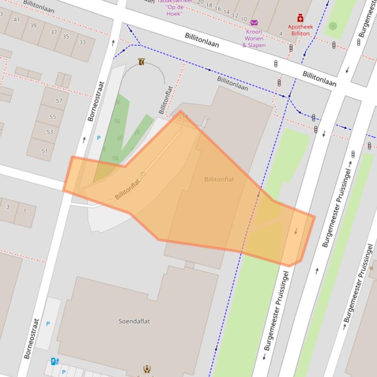 Kaart van postcodegebied 3131LB.