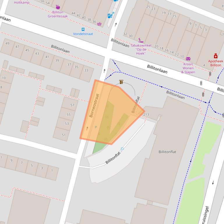 Kaart van postcodegebied 3131LC.