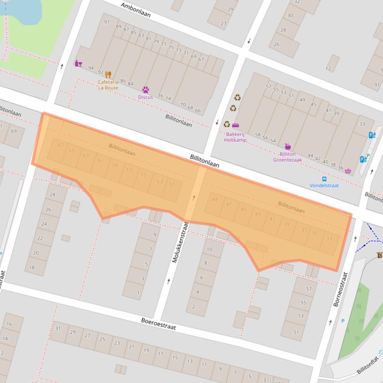 Kaart van postcodegebied 3131LE.