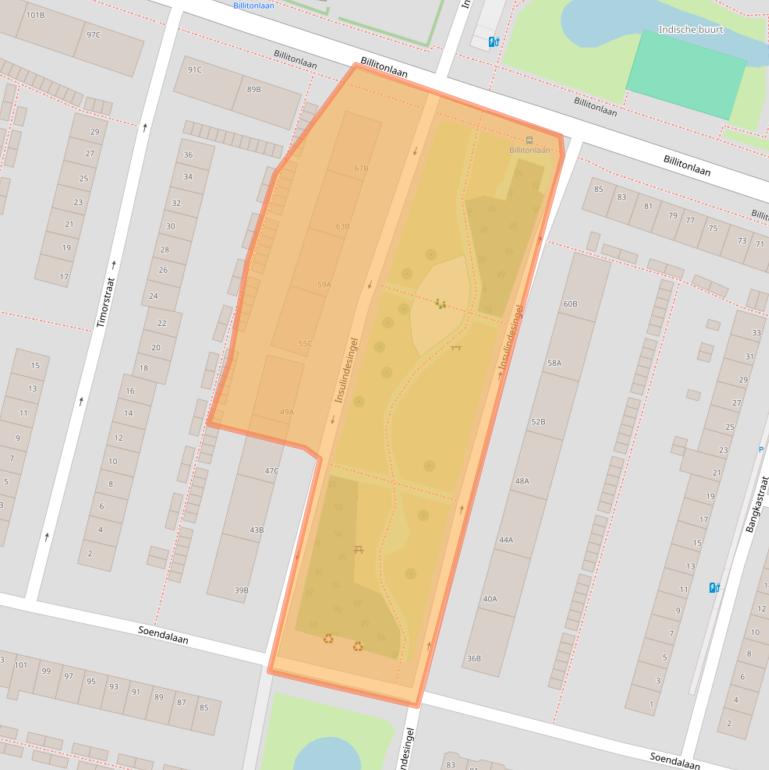 Kaart van postcodegebied 3131LN.