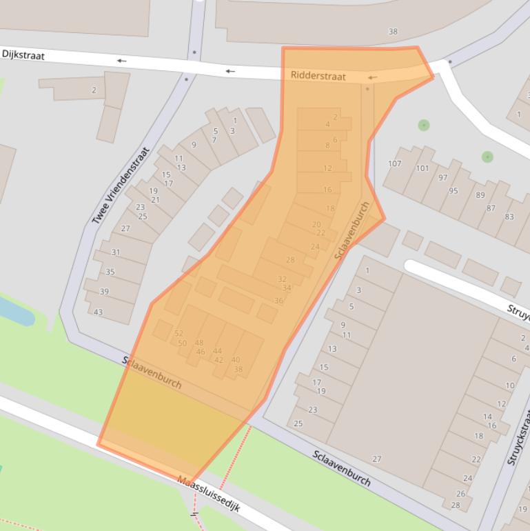 Kaart van postcodegebied 3131MA.