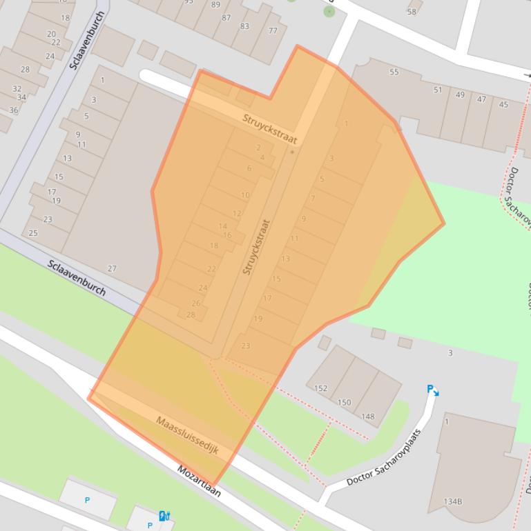 Kaart van postcodegebied 3131MC.