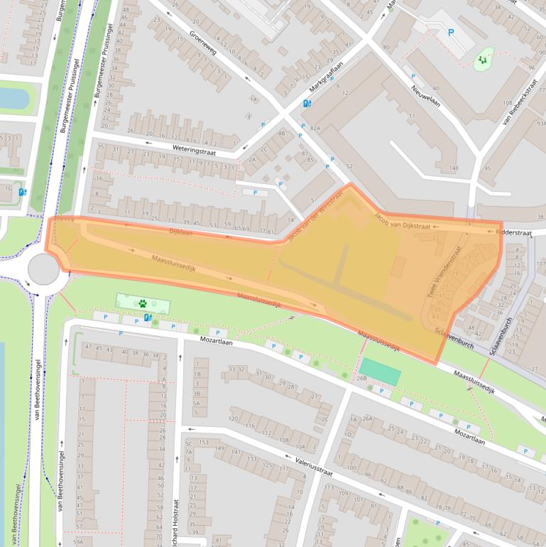 Kaart van postcodegebied 3131ME.