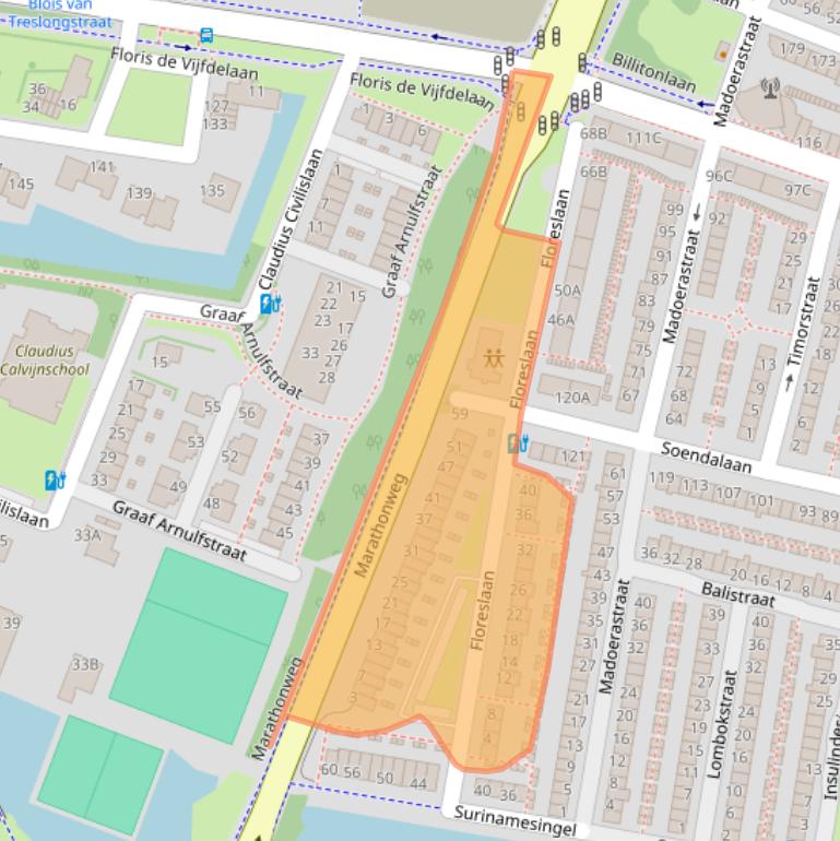 Kaart van postcodegebied 3131NA.