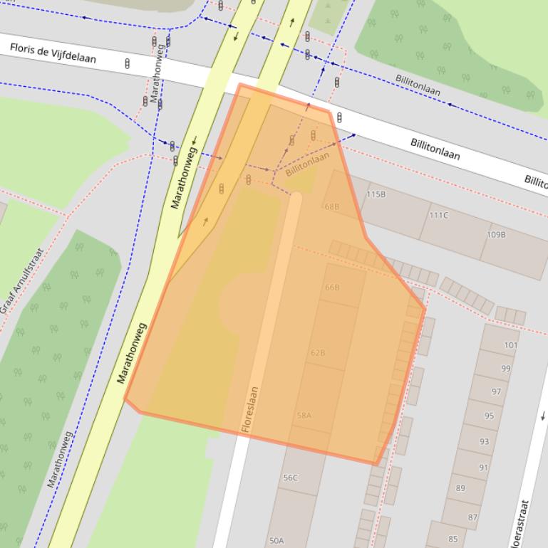 Kaart van postcodegebied 3131NC.