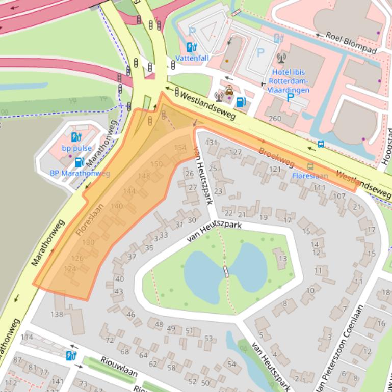 Kaart van postcodegebied 3131NE.