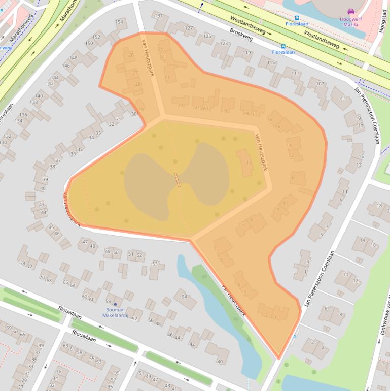 Kaart van postcodegebied 3131NG.