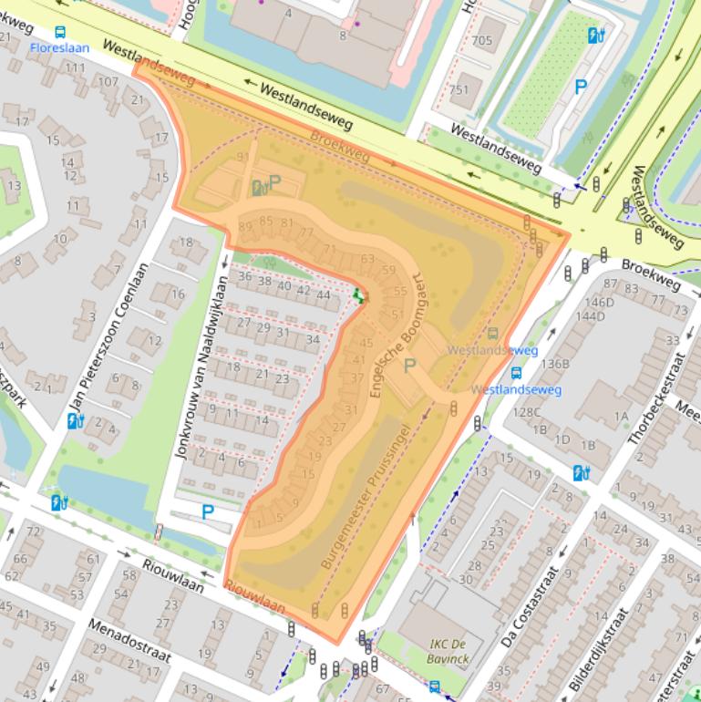 Kaart van postcodegebied 3131NN.