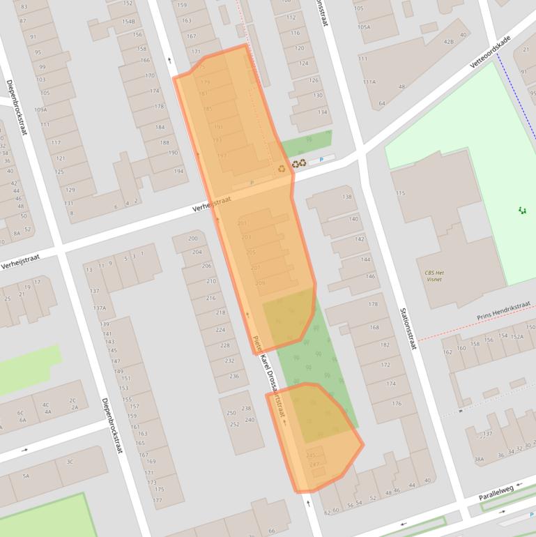 Kaart van postcodegebied 3131PD.