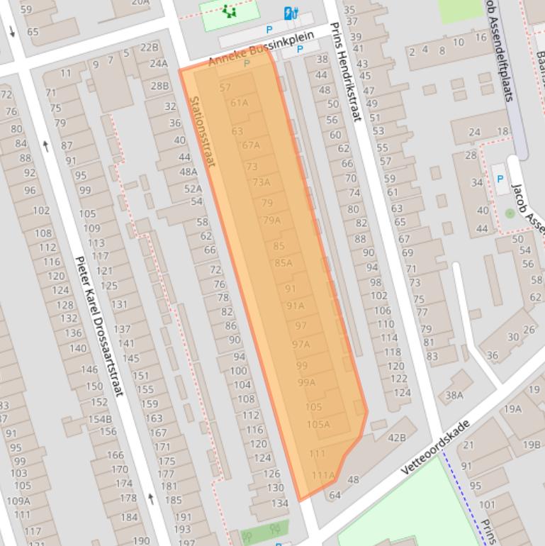 Kaart van postcodegebied 3131PR.