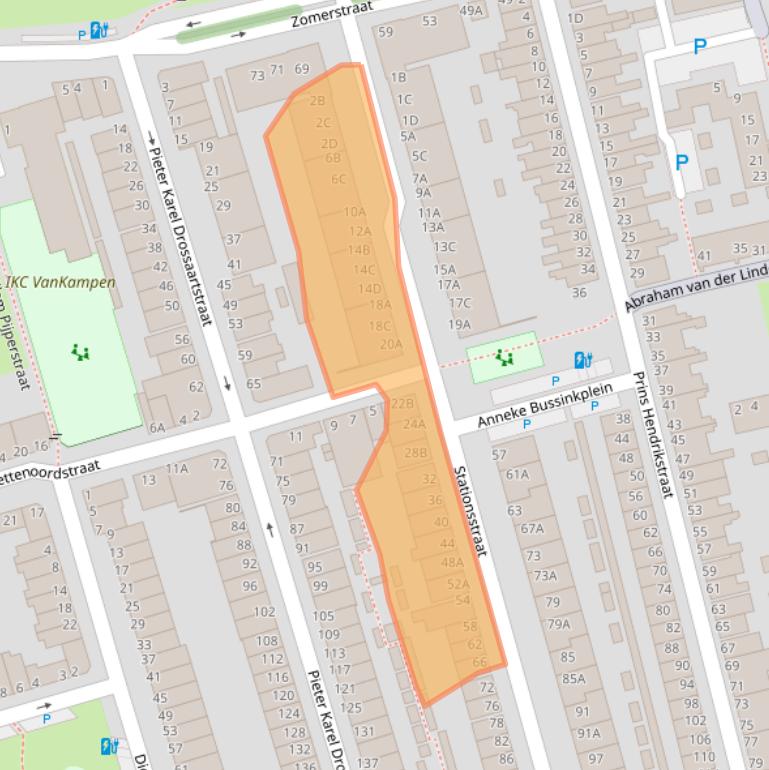 Kaart van postcodegebied 3131PT.