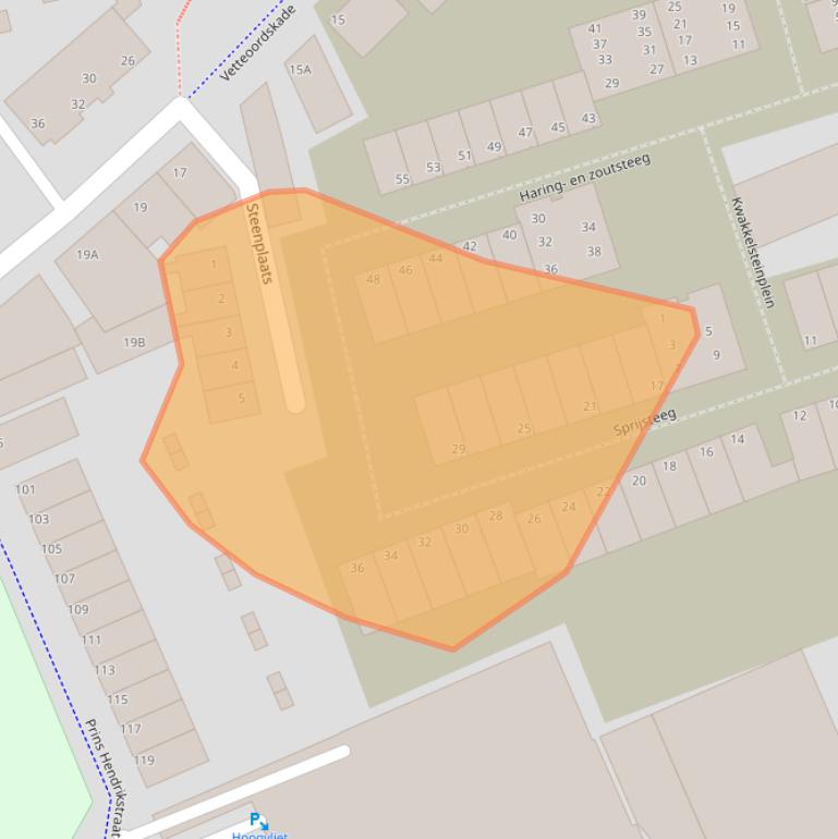 Kaart van postcodegebied 3131PX.