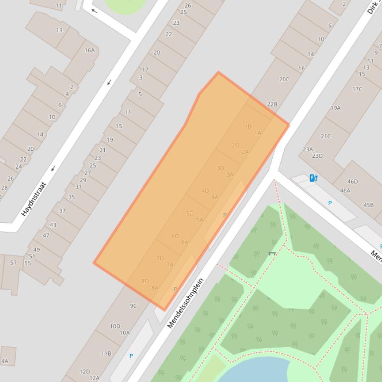 Kaart van postcodegebied 3131RC.