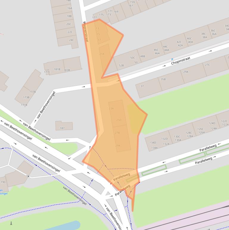 Kaart van postcodegebied 3131RS.