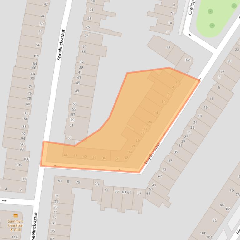 Kaart van postcodegebied 3131SE.