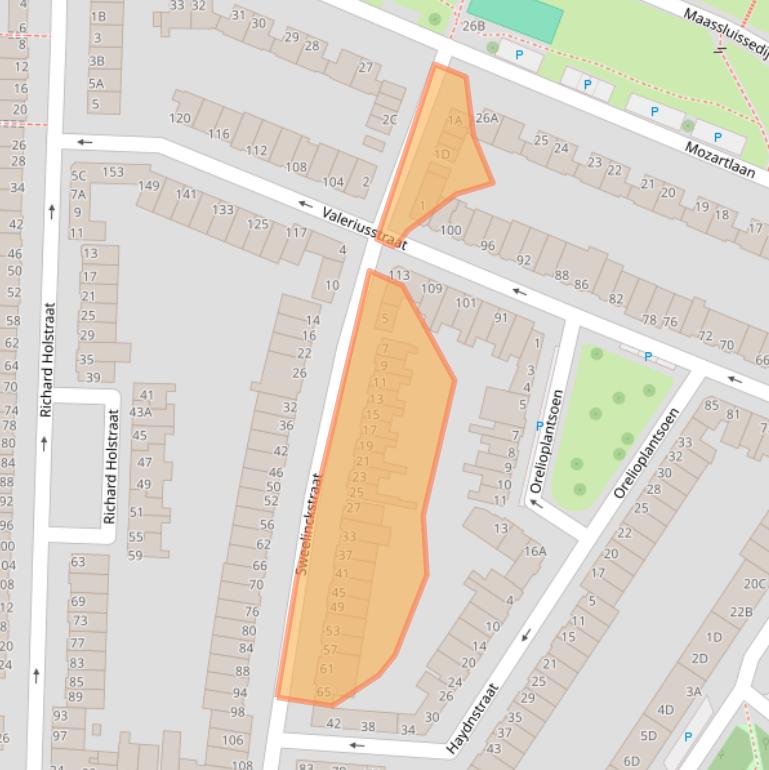 Kaart van postcodegebied 3131SK.