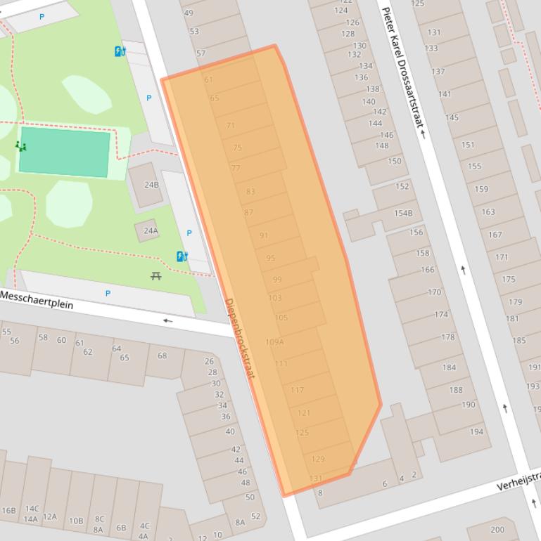 Kaart van postcodegebied 3131TB.