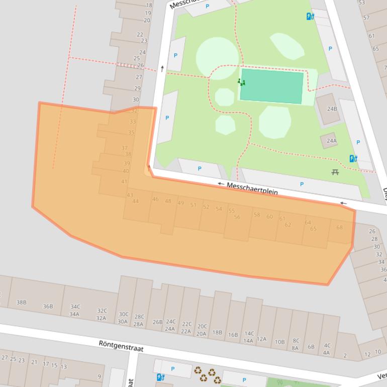 Kaart van postcodegebied 3131TG.