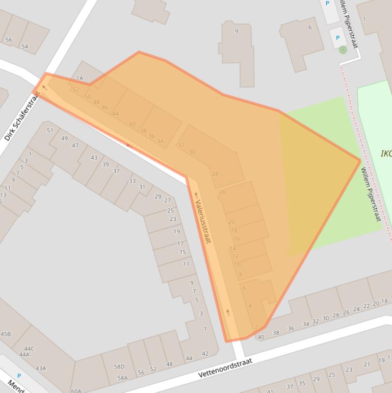 Kaart van postcodegebied 3131TL.