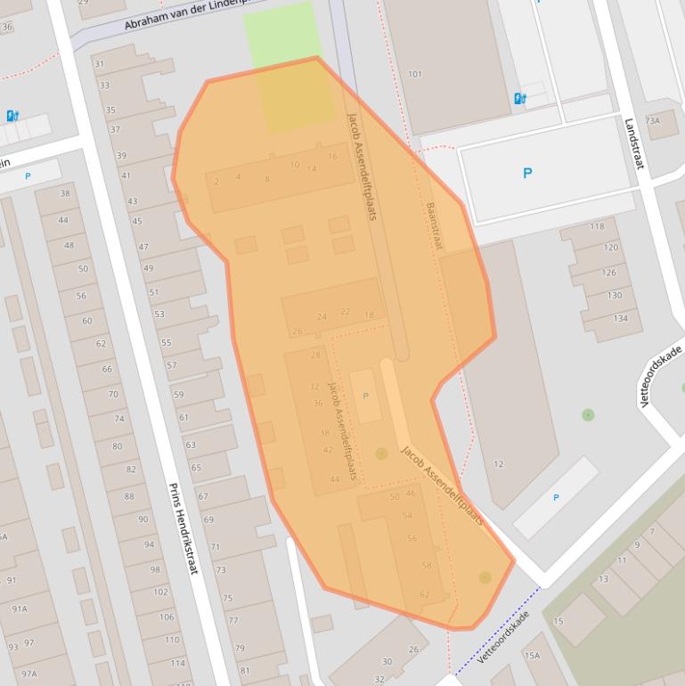 Kaart van postcodegebied 3131TS.