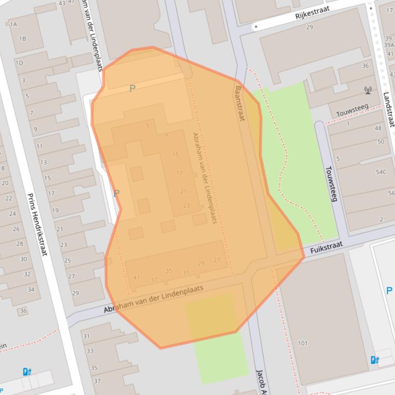 Kaart van postcodegebied 3131TT.