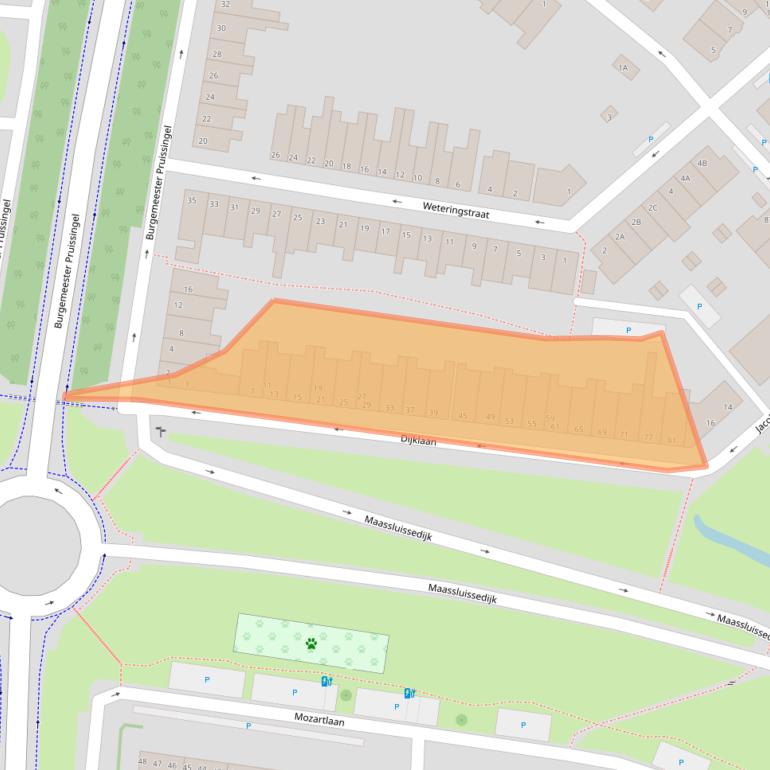 Kaart van postcodegebied 3131VB.