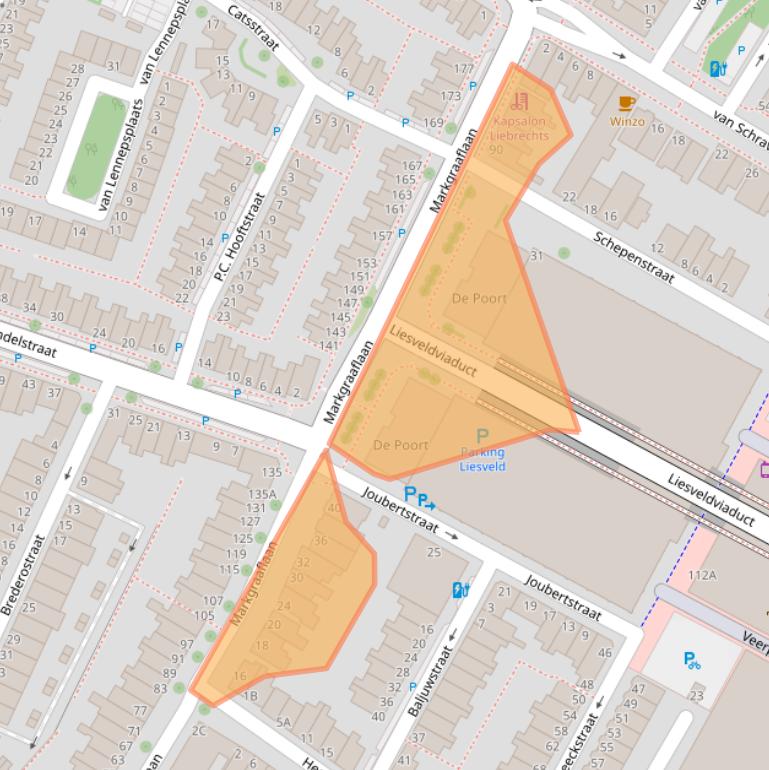 Kaart van postcodegebied 3131VN.