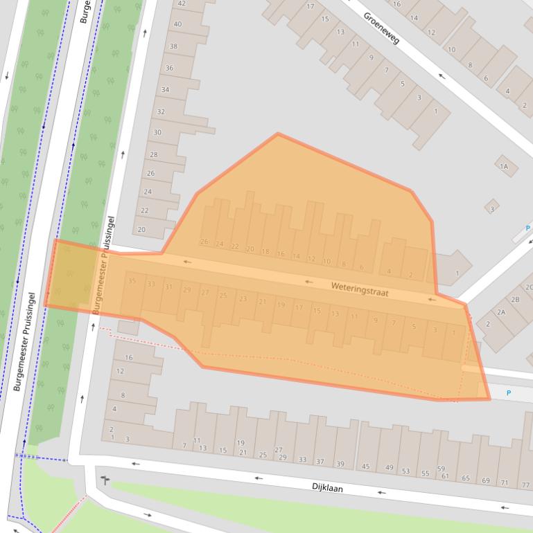 Kaart van postcodegebied 3131VZ.