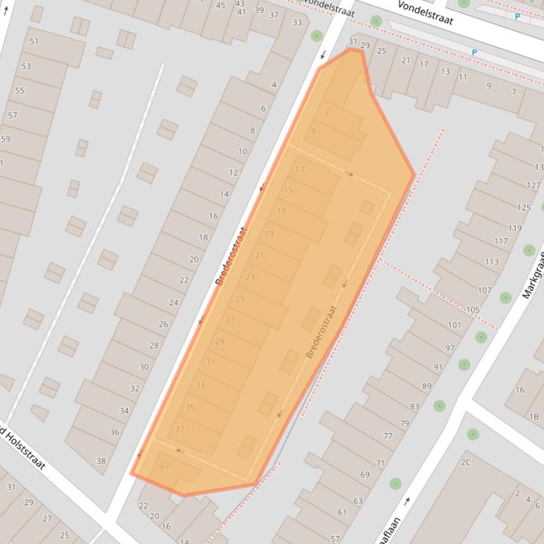 Kaart van postcodegebied 3131WB.