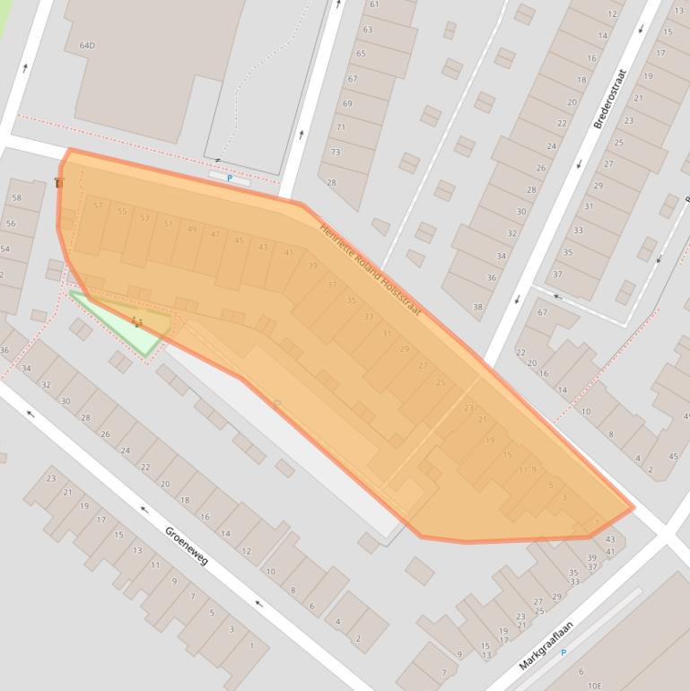 Kaart van postcodegebied 3131WG.