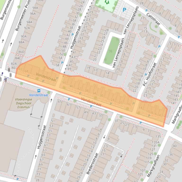 Kaart van postcodegebied 3131WV.