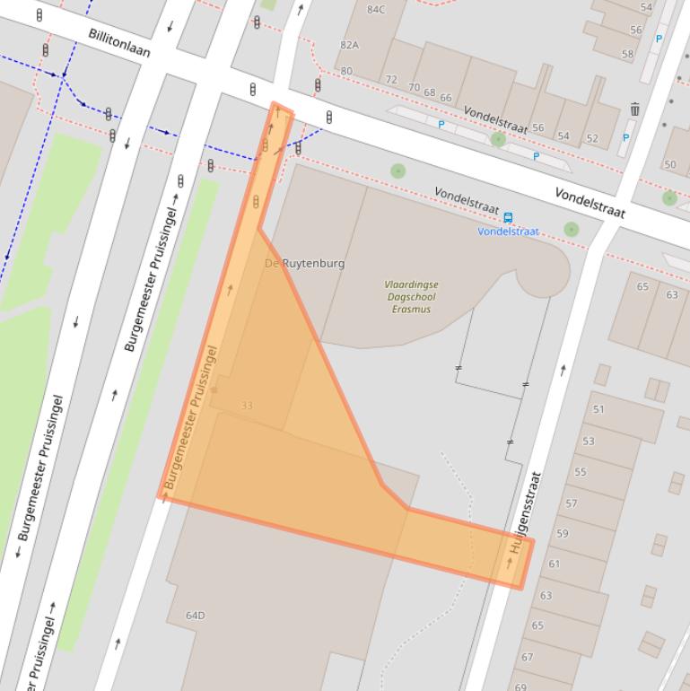 Kaart van postcodegebied 3131WX.