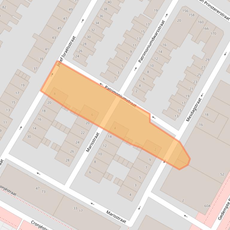 Kaart van postcodegebied 3131WZ.