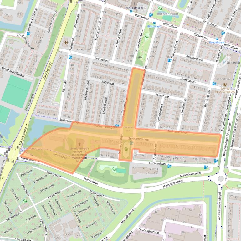 Kaart van postcodegebied 3131XL.
