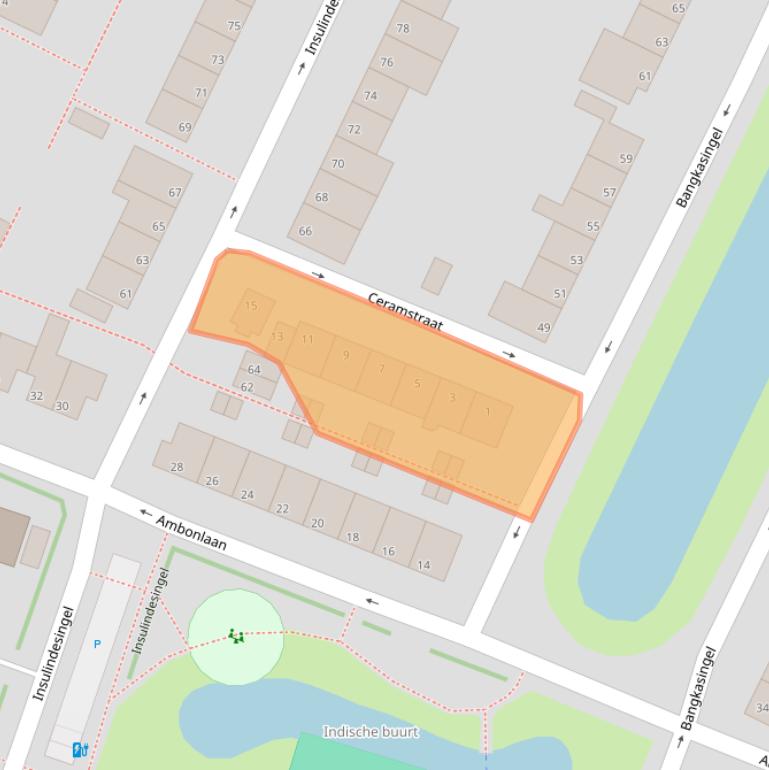 Kaart van postcodegebied 3131ZC.