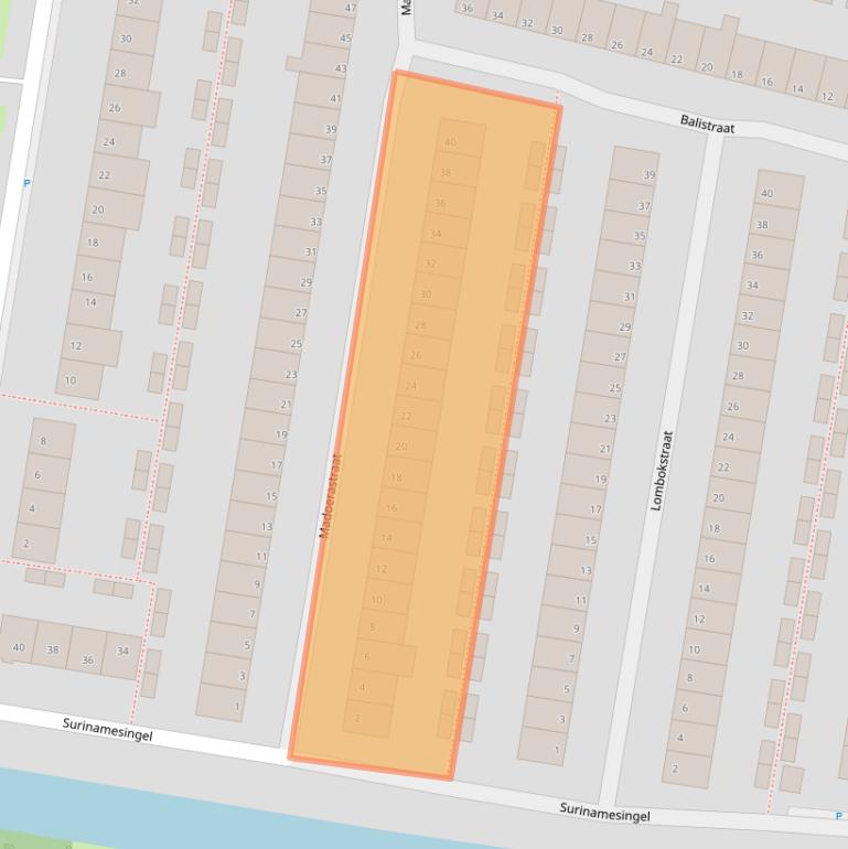 Kaart van postcodegebied 3131ZK.