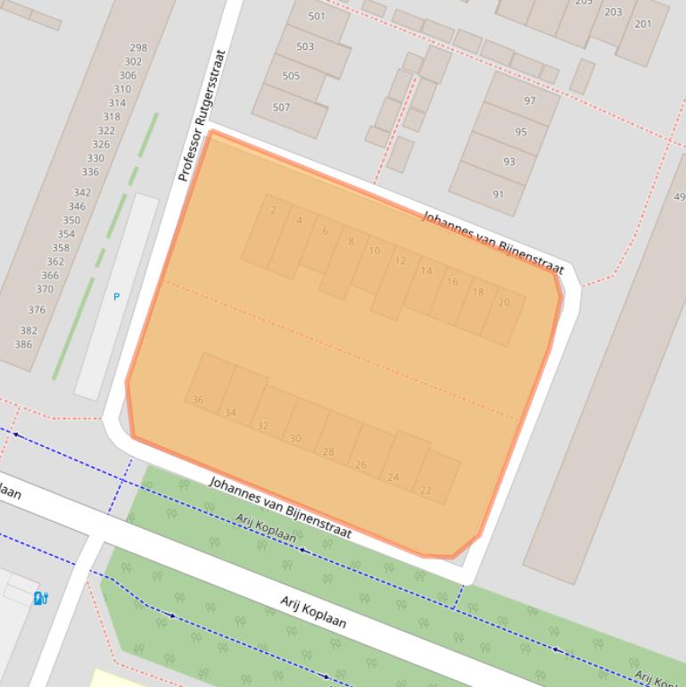 Kaart van postcodegebied 3132AE.