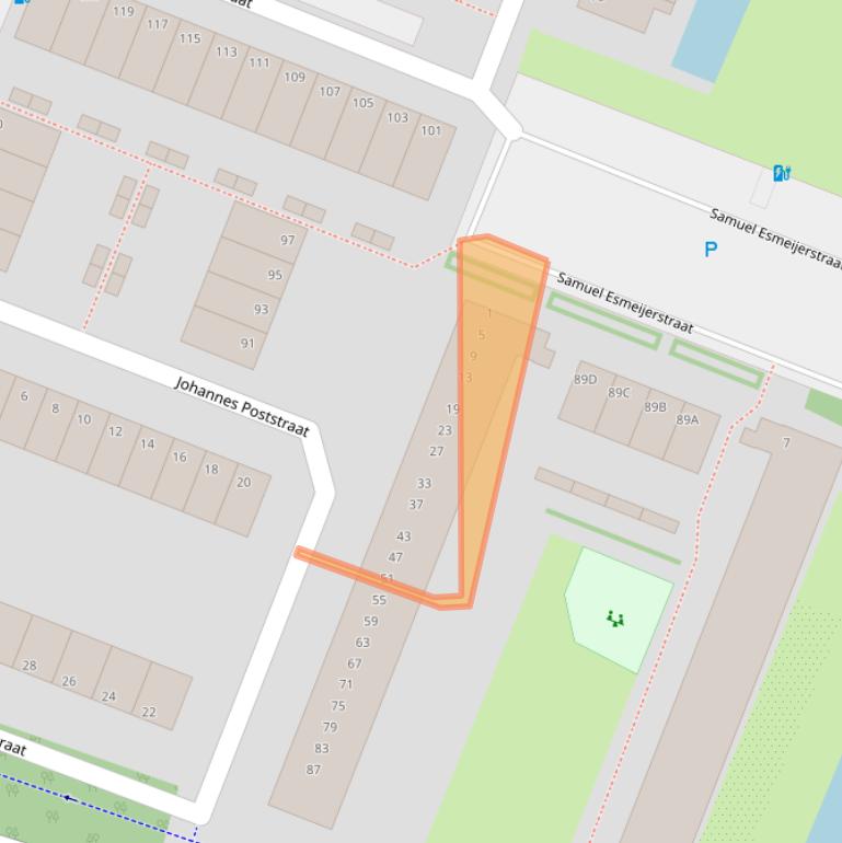 Kaart van postcodegebied 3132AG.