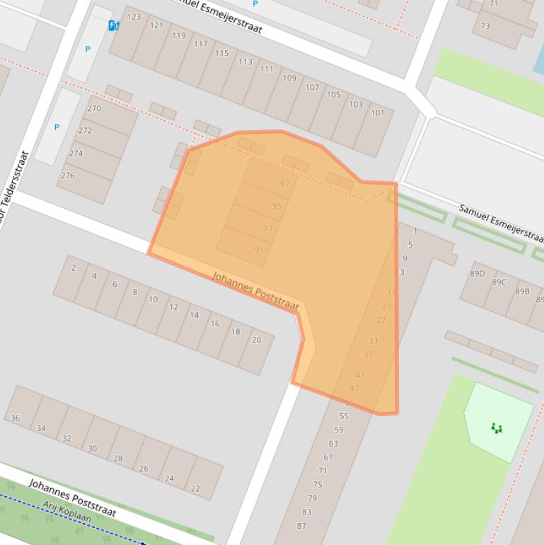 Kaart van postcodegebied 3132AH.