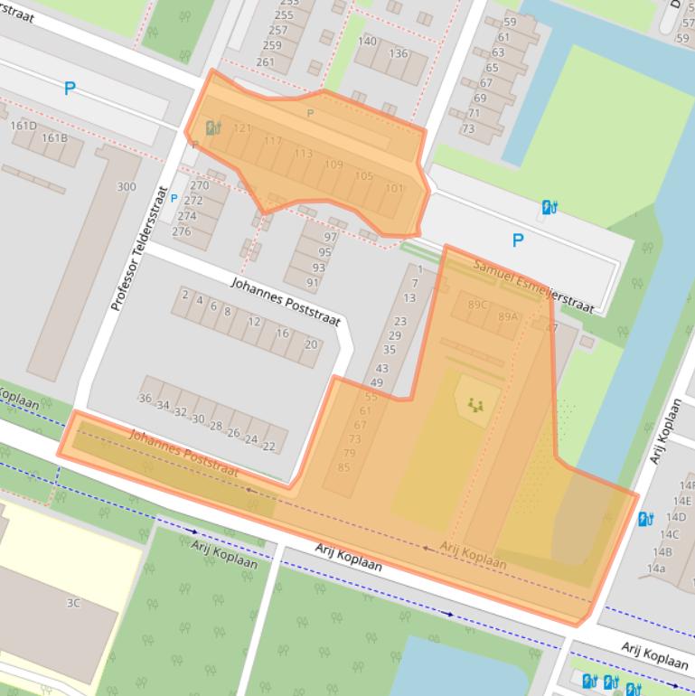 Kaart van postcodegebied 3132AL.