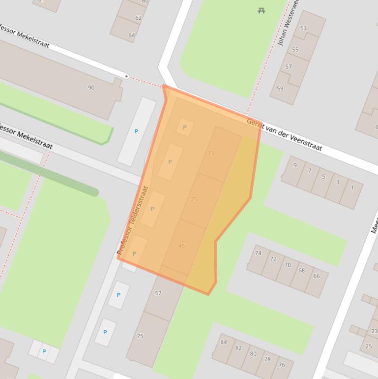 Kaart van postcodegebied 3132AR.