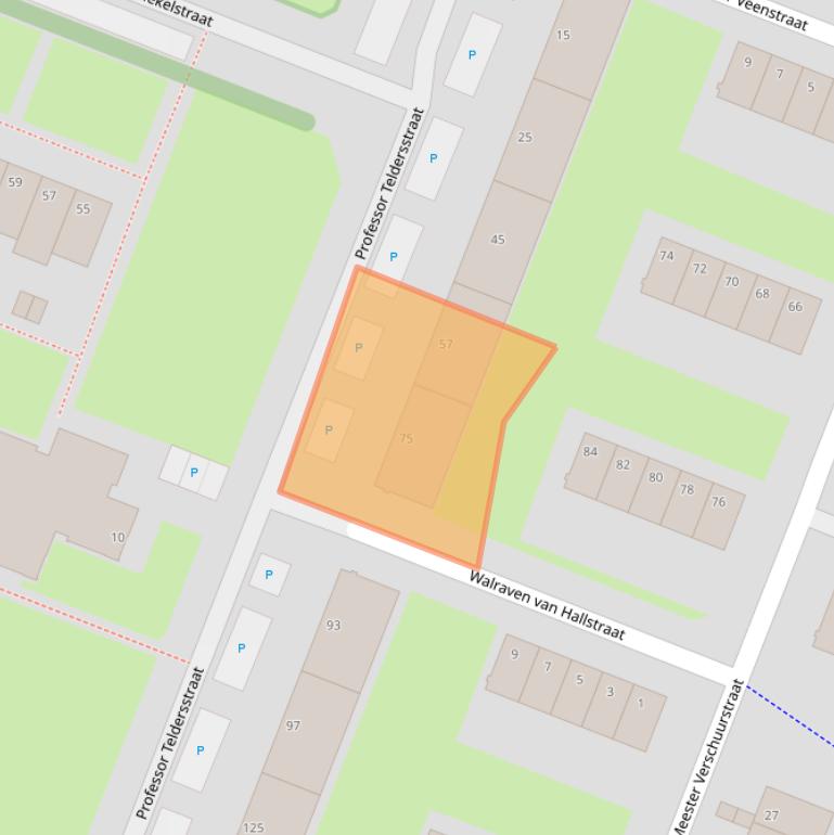 Kaart van postcodegebied 3132AS.