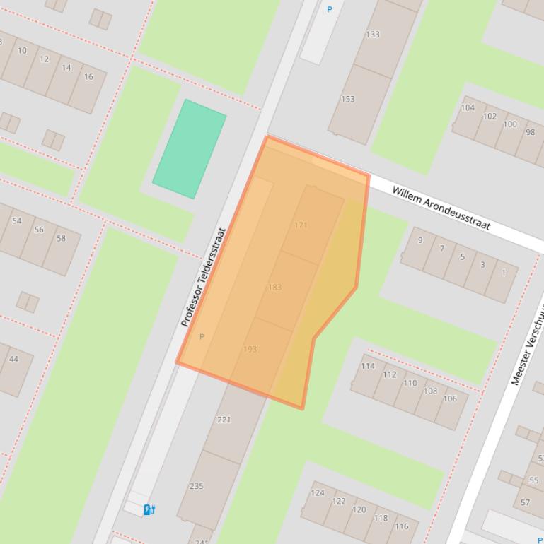 Kaart van postcodegebied 3132AW.